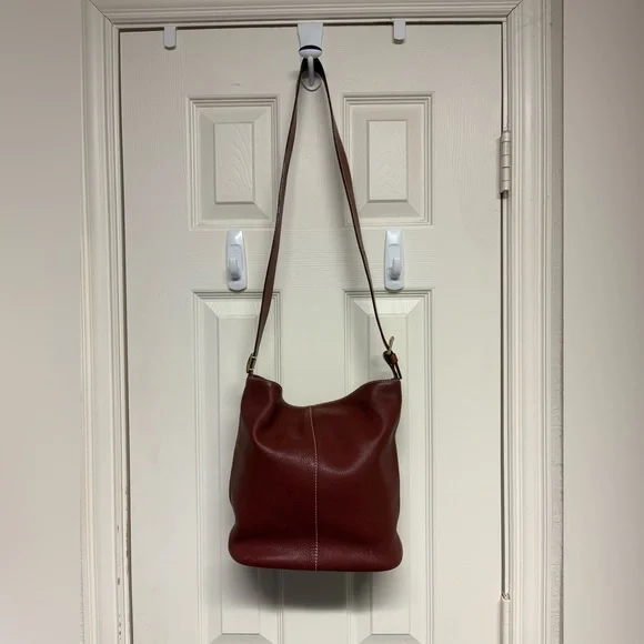 Burberry leather haymarket bucket bag magnetic closure authentic vintage EUC - Picture 8 of 17